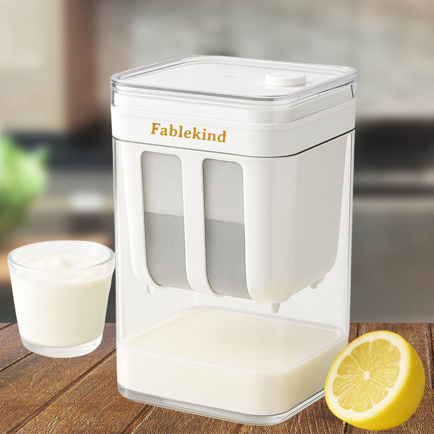 Fablekind - Curd Strainer & Hung Curd Maker – 1100ml Yogurt Filter Strainer Box with Lid | Dahi Strainer, Greek Yogurt & Yoghurt Maker for Home | Cheese, Labneh, Nut Milk Filter